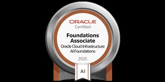 Oracle AI Foundations Associate badge certificate preview